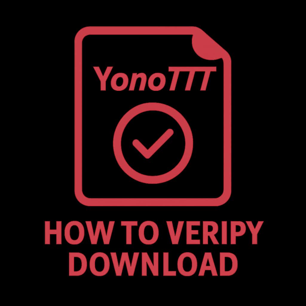 Icon concept for Yono777 download verification.