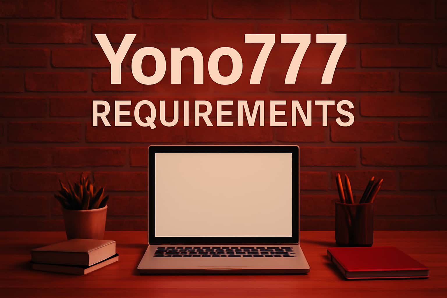 Illustration detailing the requirements for Yono777 app installation.