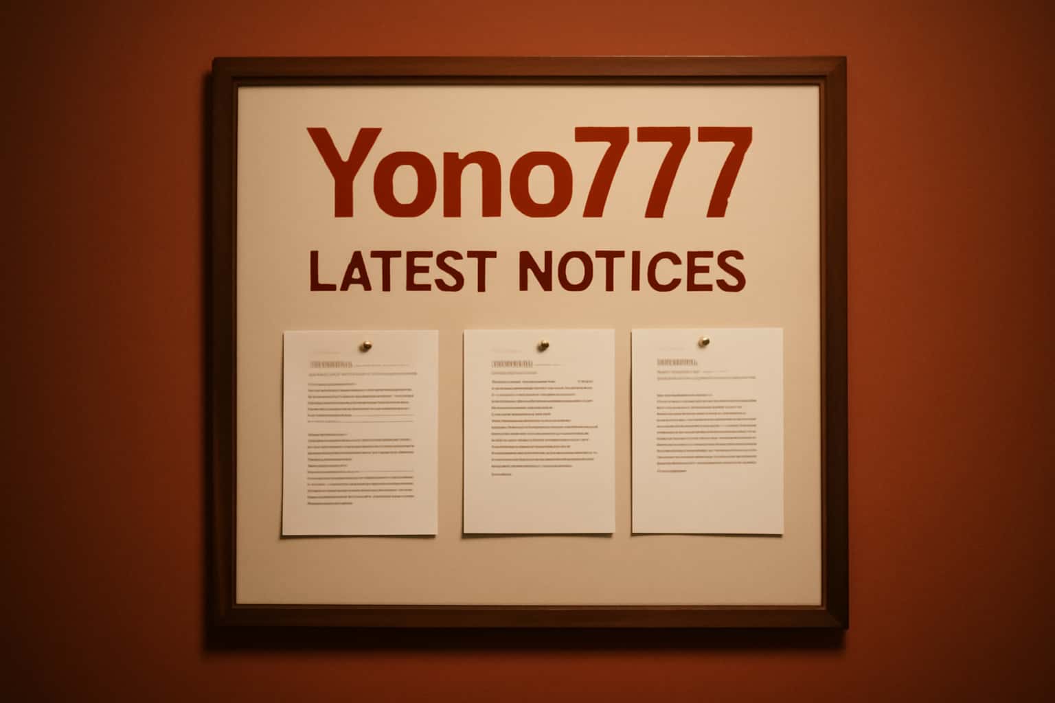 Informational scene featuring Yono777 with #c4181a color theme.