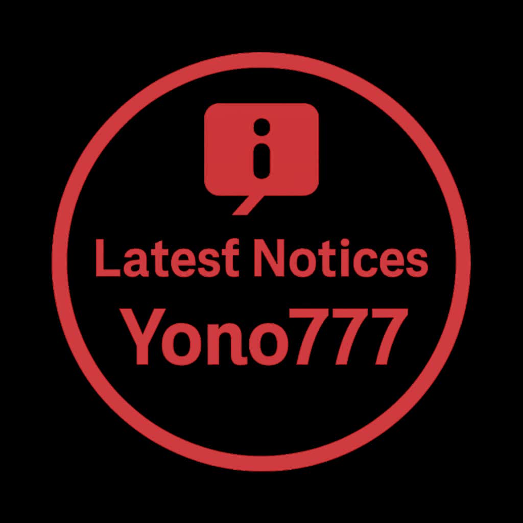 Badge icon representing Yono777 Notices.