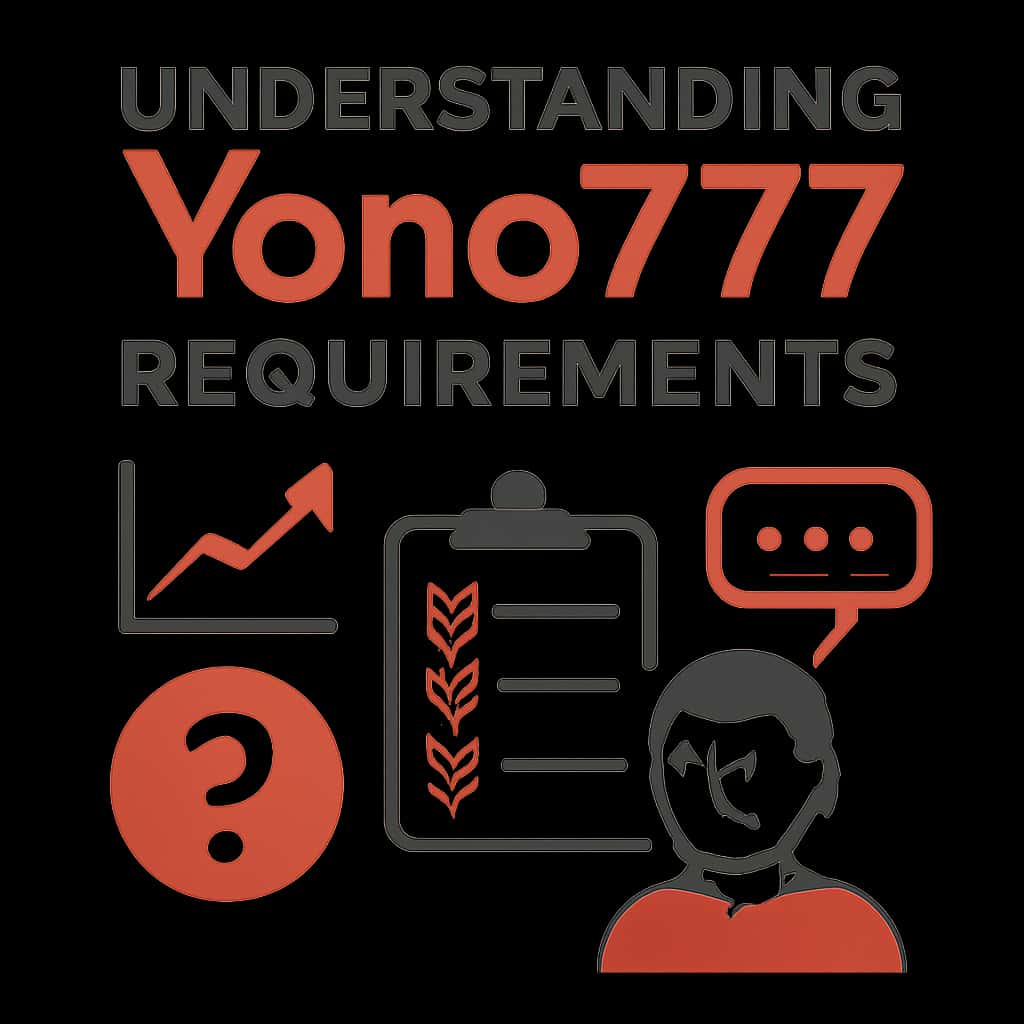 Diagram illustrating Yono777 requirements.