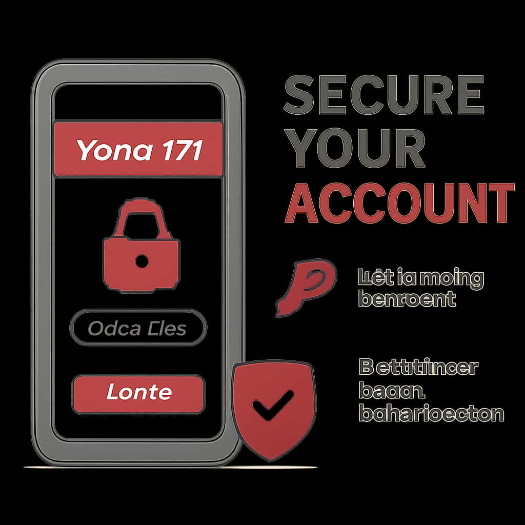 An educational diagram illustrating tips for securing a Yono777 account.