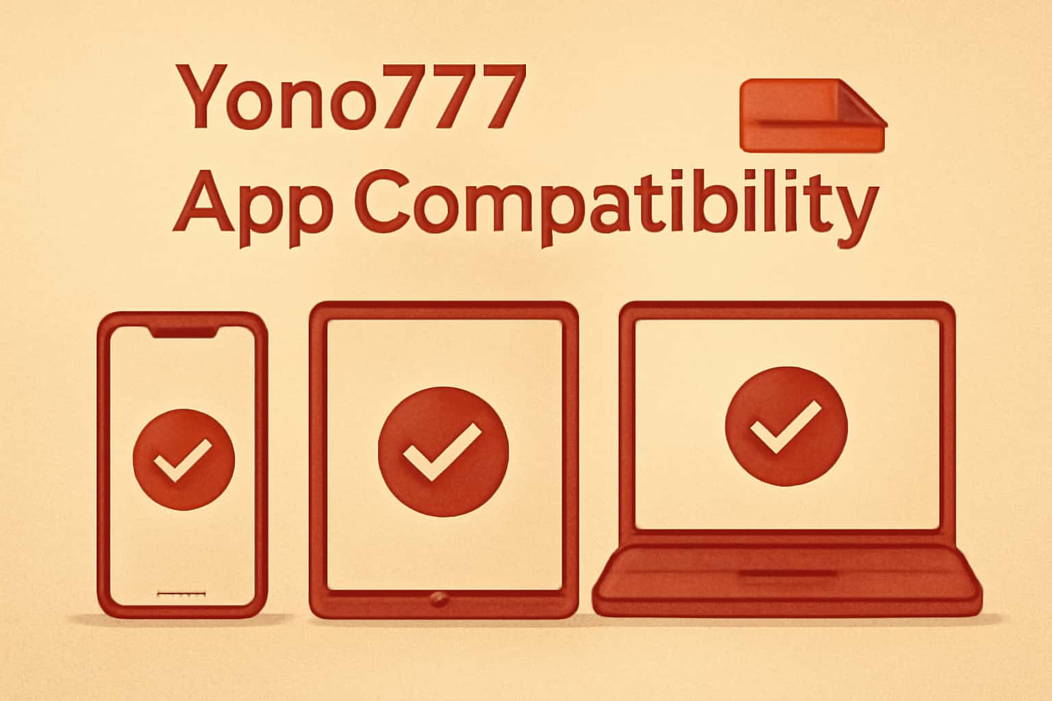 Informational graphic illustrating Yono777 app compatibility.