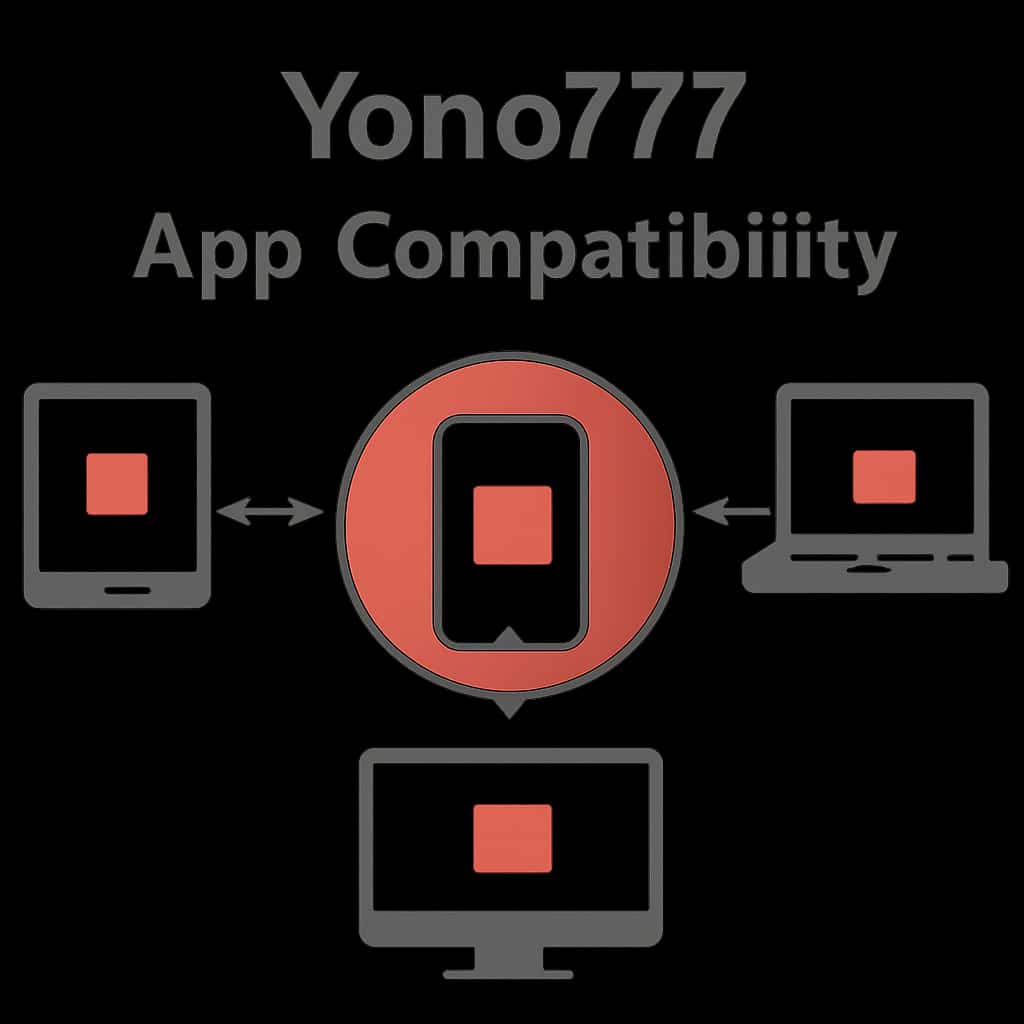Illustration detailing Yono777 compatibility requirements.
