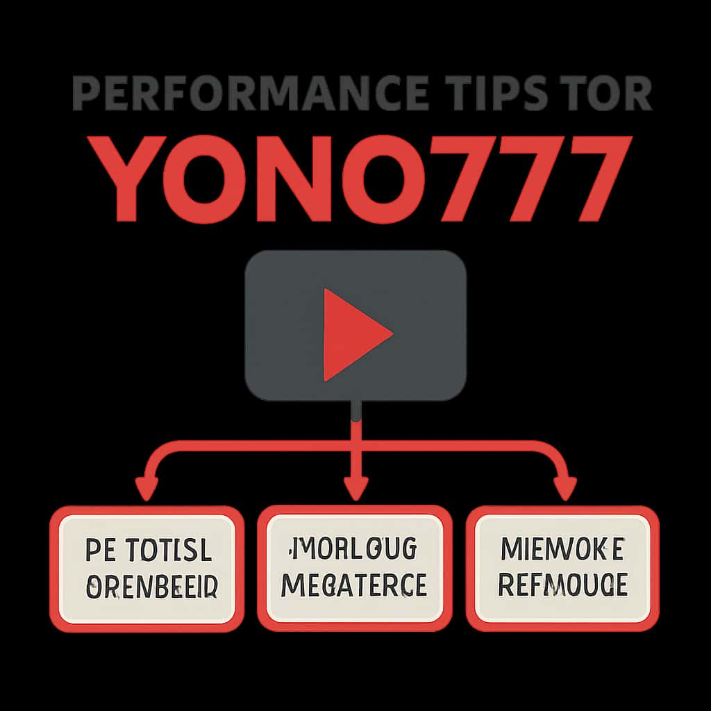 Diagram illustrating Performance Tips for Yono777.