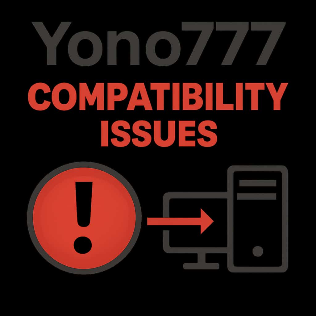 An educational illustration focusing on Yono777 Compatibility Issues.