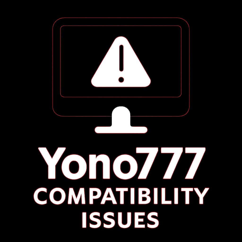 A professional icon representing Yono777 Compatibility Issues with the text 'Yono777'.