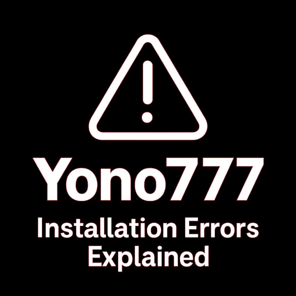 Icon representing Yono777 installation errors guide.