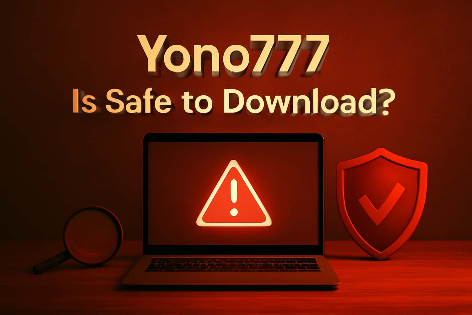 Informational scene about the safety of downloading Yono777.